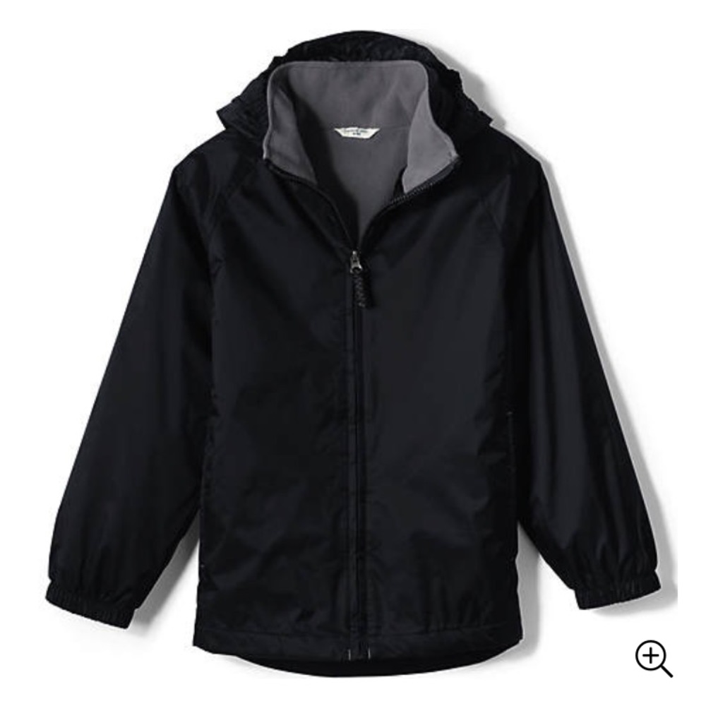 Kids fleece lined Rain Jacket Lands End